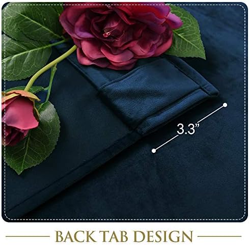 StangH 120 inches Long Navy Blue Velvet Curtains for High Ceiling 1