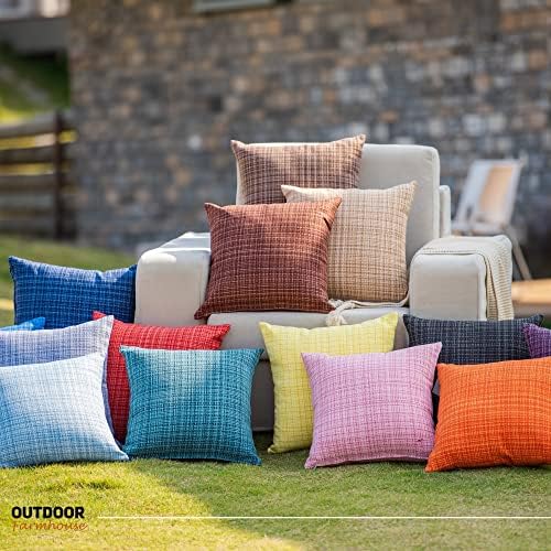 HPUK Outdoor Throw Pillow Covers 18x18 Inch, Waterproof, Set of 2