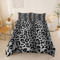 Erosebridal Pale Gray Gradient Leopard King Duvet Cover Ombre Animal
