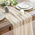 Artoid Mode 10-Pack Pearl Beige Gauze Table Runner 10FT Home Decor