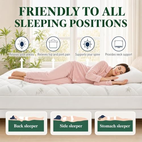 Waterproof Mattress Topper Queen - Extra Thick Breathable Bamboo