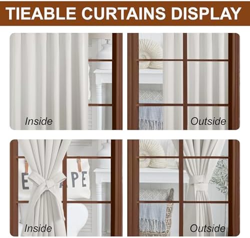 DWCN Ivory Curtains108 inches Long for Living Room - Elegant Thermal