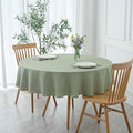 maxmill Round Textured Tablecloth Spill-Proof Wrinkle Free Soft