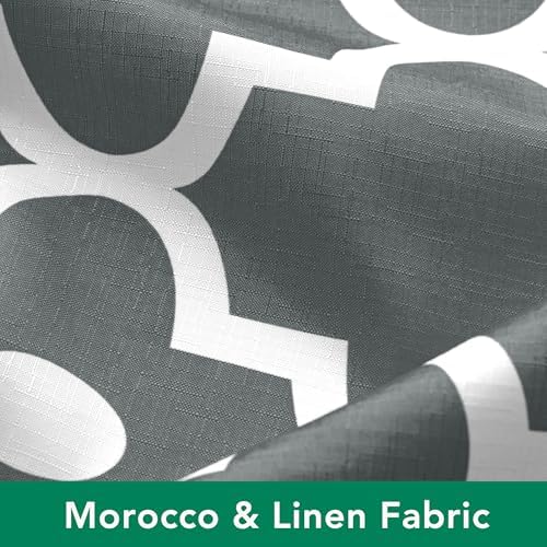 Fabric Modern Extra Long Shower Curtains for Bathroom-Dark Grey and