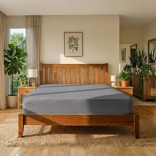 2-Pack Queen Fitted Sheet, 100% Cotton Sheets, Percale Cotton Weave