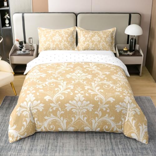 Erosebridal Bohemia 100% Cotton Duvet Cover Queen Beige Yellow