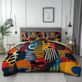 Duvet Cover King Size Abstract Lines Geometry Printed Bedding Set for
