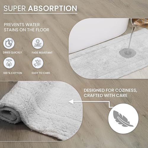 Home Weavers Waterford Collection 100% Cotton Tufted Bath Rug, Extra