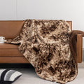 Super Soft Faux Rabbit Fur & Fleece Sherpa Throw Blanket - Ultra Soft