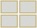Set of 4 Cork Backed Placemat, Gold Rope Weave Mat Design, Kitchen and