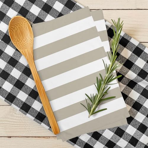 Kitchen Towels Set 3 Pack Classical Stripe Absorbent Dish Towels for