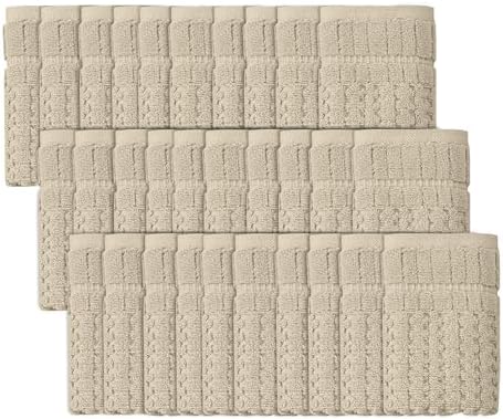 Home Weavers Willow Collection Wash Cloths Set of 50 | 100% Cotton