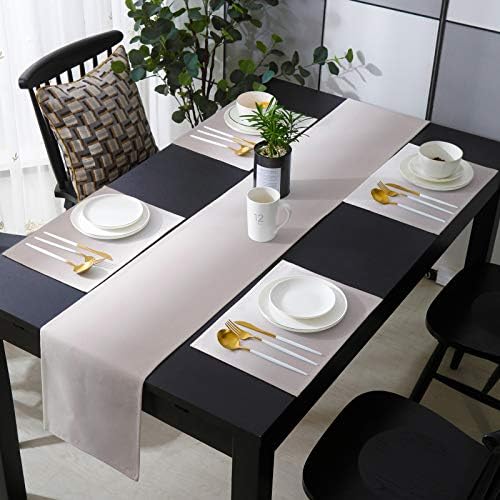 Beige Ombre Table Runner and Placemats for Dining Tables, Burlap