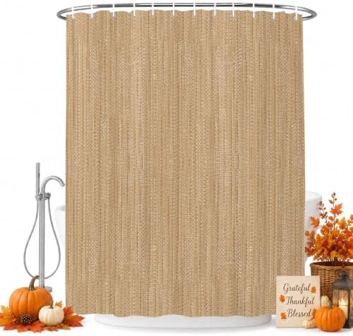 Long Shower Curtains 72" x 84", Sand Beige Washable Shower Curtain for