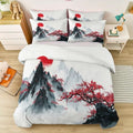 Traditional Duvet Cover Set California King, 3pc Reversible Retro