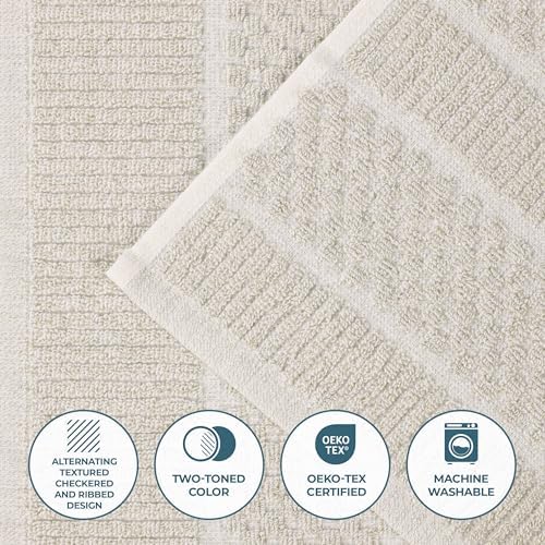 BLUENILEMILLS Naples Viscose Cotton Blend Medium Weight Towel Set, for