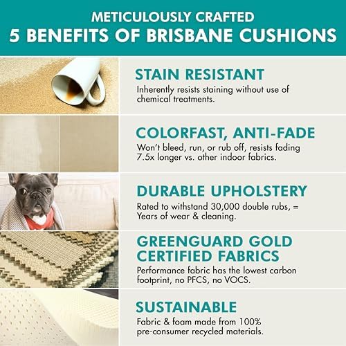 Barnett Home Decor Brisbane Camel Tweed Dining Chair Cushions with