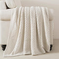 WDCOZY Chunky Cable Knit Throw Blanket Super Soft Warm Knitted Throw