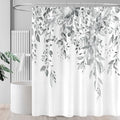 Grey Eucalyptus Fabric Shower Curtain for Bathroom, 72x72
