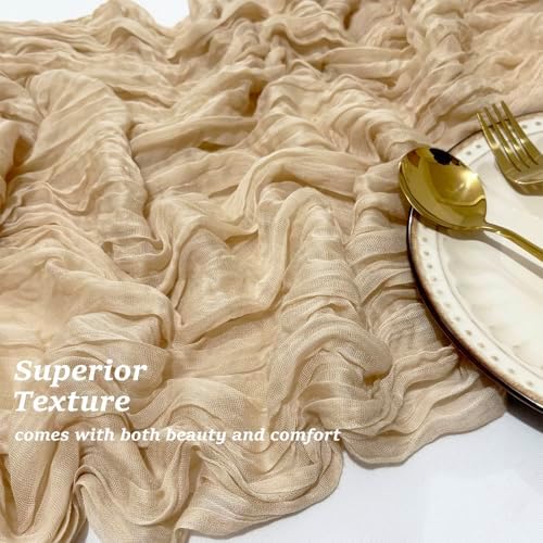 10Pack Beige Cheesecloth Table Runner Sheer Cheese Cloth Table Runners