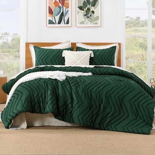 Litanika Super King Plus Comforter Set, 3 Pcs Boho Tufted Bedding Set