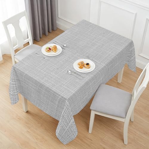 Waterproof Tablecloth - Rustic Light Gray Oil Proof Spill Proof Table