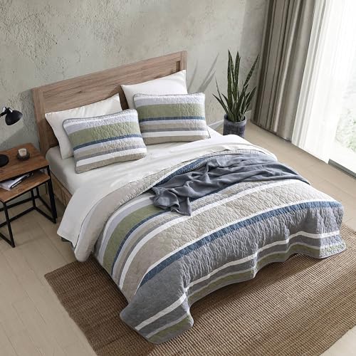 Eddie Bauer - Twin Quilt Set with Shams, Cotton, Reversible