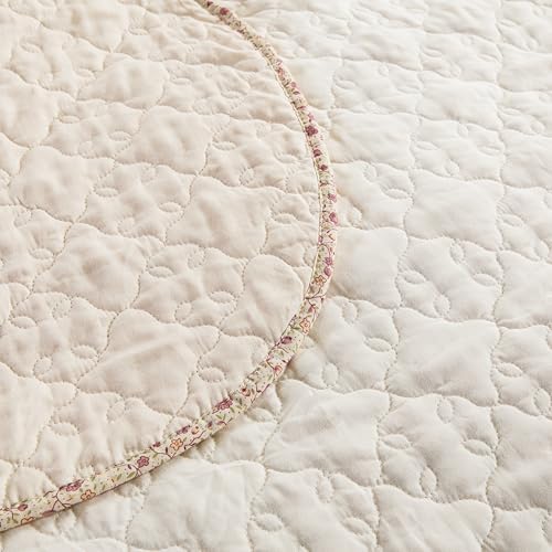 Quilt Set Classical 3D Floral Embroidery Pattern 3-Piece Cotton