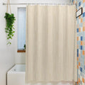 Shower Curtain, Minimalist Light Beige Waterproof Shower Curtain Set