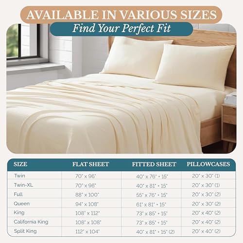 Casa Platino Soft Sheets - Pre-Washed Full Sheet Set, Fade Resistant