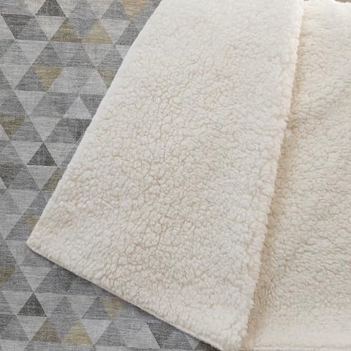 Addison Rugs ASB612 Taupe 50" x 70" Oversized Sherpa Throw Blanket