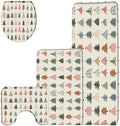 Christmas Bathroom Rug Set 4 Piece,Cute Xmas Tree Modern Colorful