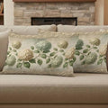 Cream Gold Hydrangeas Throw Pillow Covers 12x20IN Set of 2, Farm