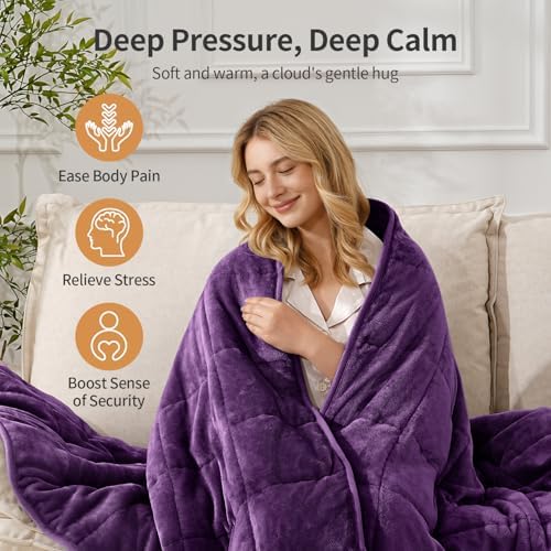 Uttermara Weighted Blankets for Adults Queen Size, 15lbs 60x80 inches