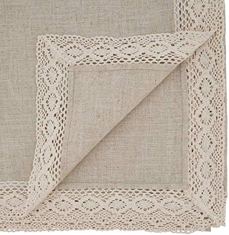 SARO LIFESTYLE 931 Tablecloth Natural 70" X 104" Oblong, Sold Per 1 PC