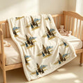 Minimal Double-Sided Sherpa Plush Throw Blanket 50”x 70”