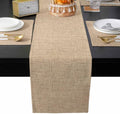 Table Runner and Placemats Set of 6 Khaki Linen Texture Table Runner