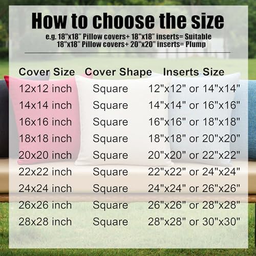 NiNi ALL Outdoor Pillow Covers 18x18 Set of 2 Patio Waterproof Beige
