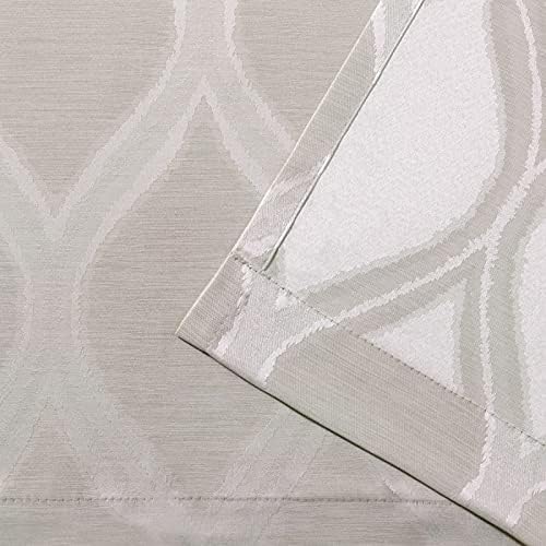 Exclusive Home Montrose Ogee Geometric Textured Beige Grommet Top