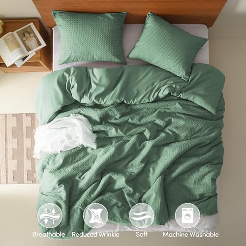Comfort Spaces Mina Duvet Cover Set, King/Cal King, 3 Piece, Sage