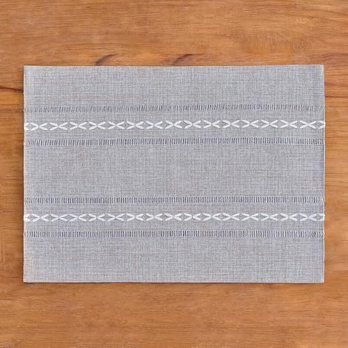 Beydodo Table Mats Set of 6, Kitchen Placemats Cotton Linen for