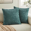 18x18 Throw Pillow Covers Set of 2, Premium Heavy-Duty Soft Chenille