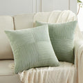 Fancy Homi 2 Packs Sage Green Decorative Throw Pillow Covers 20x20