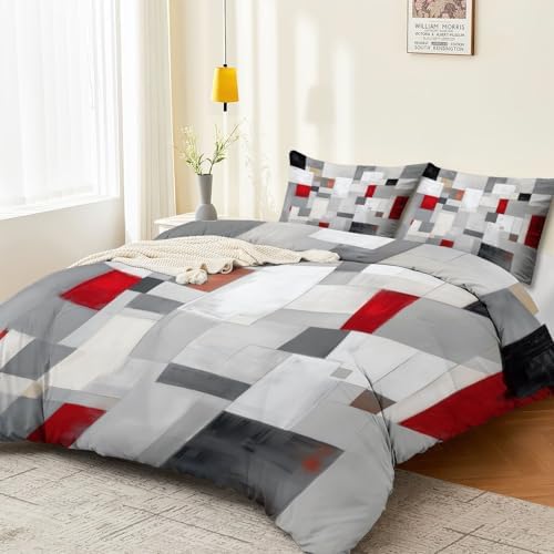 Duvet Cover Abstract Minimalist Geometric Printed - Queen Size Soft