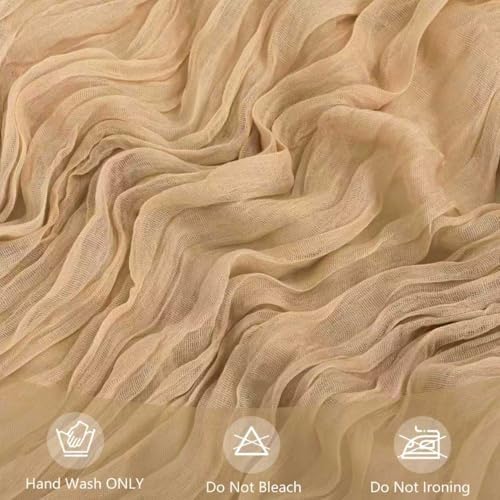 10 Pack Beige Cheesecloth Table Runner 10FT Boho Gauze Fabric Cheese
