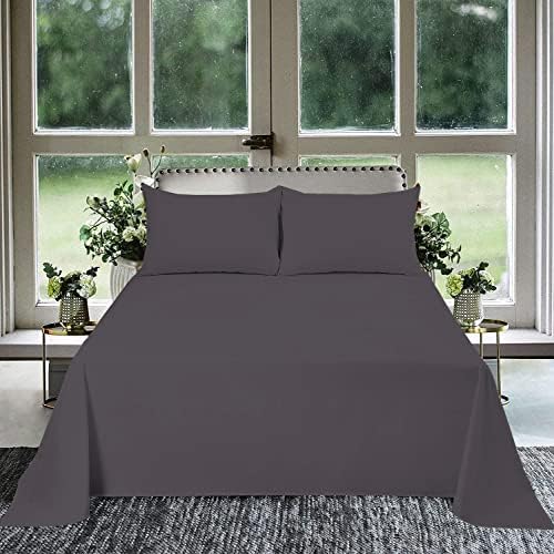 Luxury 100% Microfiber (Pack of 1) Flat Sheet Alaskan King Size