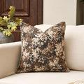 Yangest Neutral Floral Pillow Cover 20 x 20 Inches, Vintage Chenille