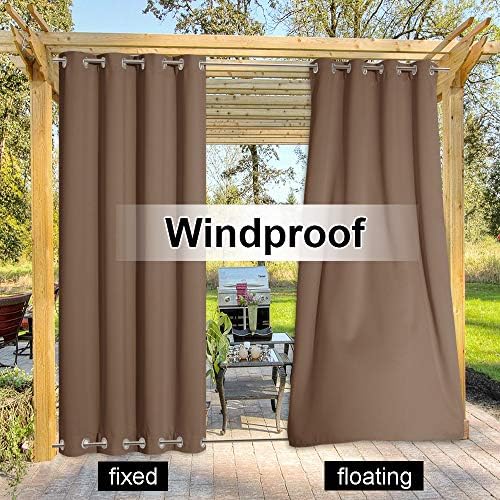 NICETOWN 2 Panels Weighted Blackout Curtains Rustproof Fixed Grommet