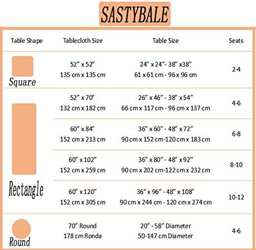 SASTYBALE Ivory Jacquard Damask Rectangle Tablecloth, 60 x 102 Inch