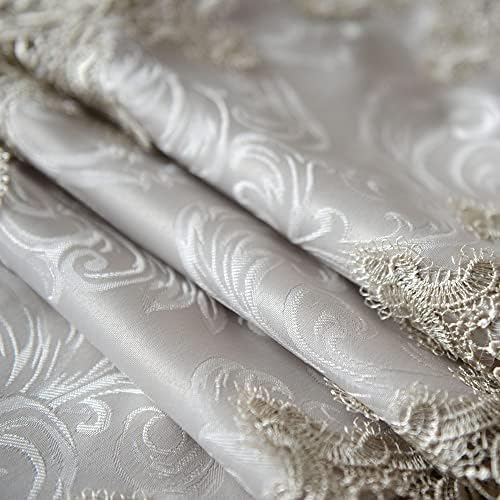 ARTABLE Stone Grey Lace Table Runner Macrame Dresser Scarf